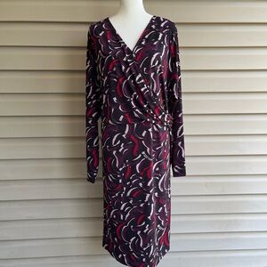 •Dana Buchman• NWT Abstract Pattern Side Ruched Dress - Size 3X